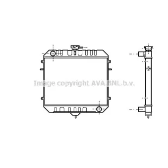 Radiateur, refroidissement du moteur AVA QUALITY COOLING OL2075