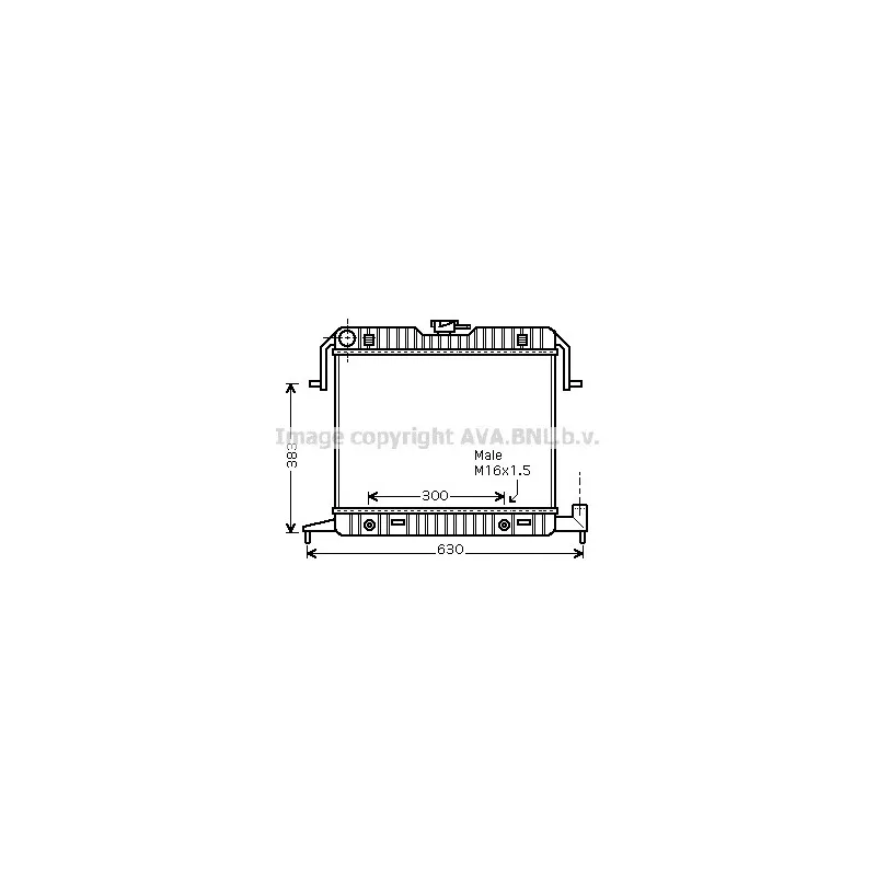Radiateur, refroidissement du moteur AVA QUALITY COOLING OL2085