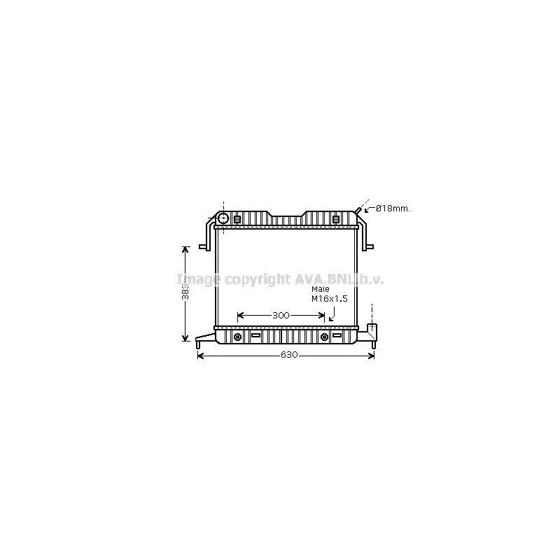 Radiateur, refroidissement du moteur AVA QUALITY COOLING OL2086