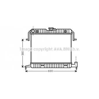 Radiateur, refroidissement du moteur AVA QUALITY COOLING OL2087