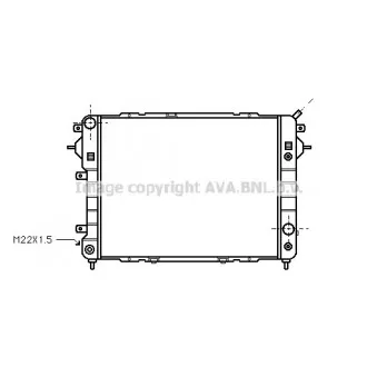 Radiateur, refroidissement du moteur AVA QUALITY COOLING OL2089