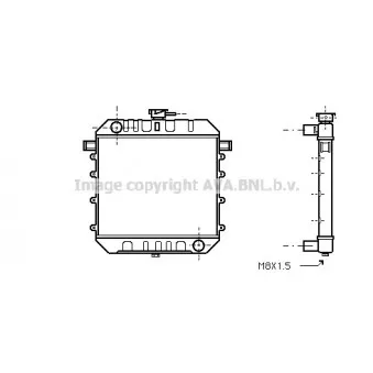 Radiateur, refroidissement du moteur AVA QUALITY COOLING OL2092