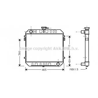 Radiateur, refroidissement du moteur AVA QUALITY COOLING