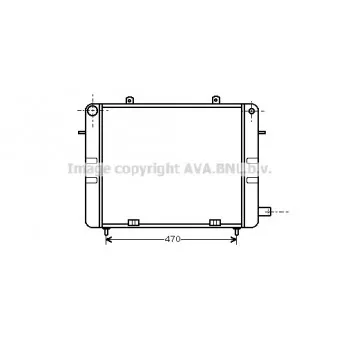 Radiateur, refroidissement du moteur AVA QUALITY COOLING OL2099
