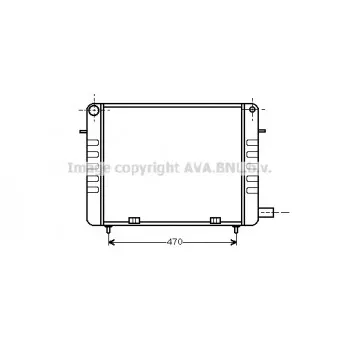 Radiateur, refroidissement du moteur AVA QUALITY COOLING OL2103