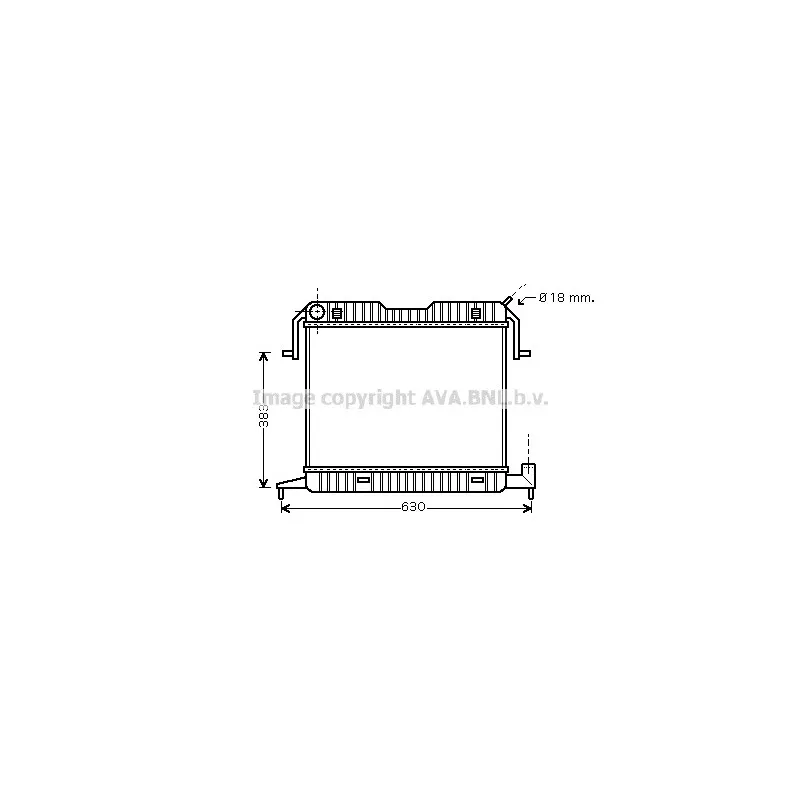 Radiateur, refroidissement du moteur AVA QUALITY COOLING OL2105