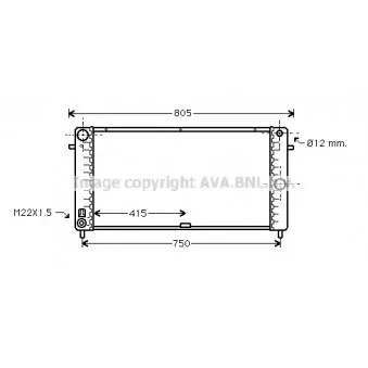 Radiateur, refroidissement du moteur AVA QUALITY COOLING