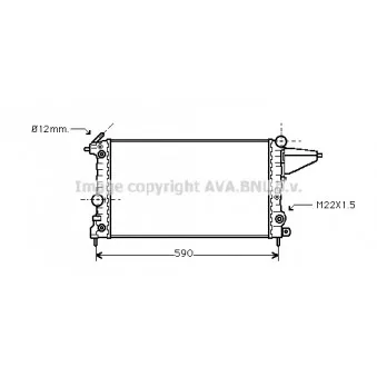 Radiateur, refroidissement du moteur AVA QUALITY COOLING OL2117