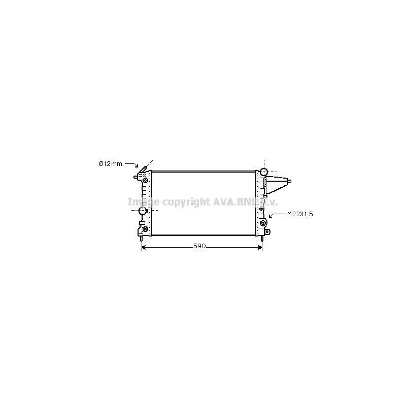 Radiateur, refroidissement du moteur AVA QUALITY COOLING OL2117
