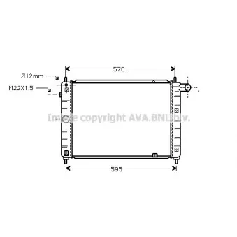Radiateur, refroidissement du moteur AVA QUALITY COOLING OL2122
