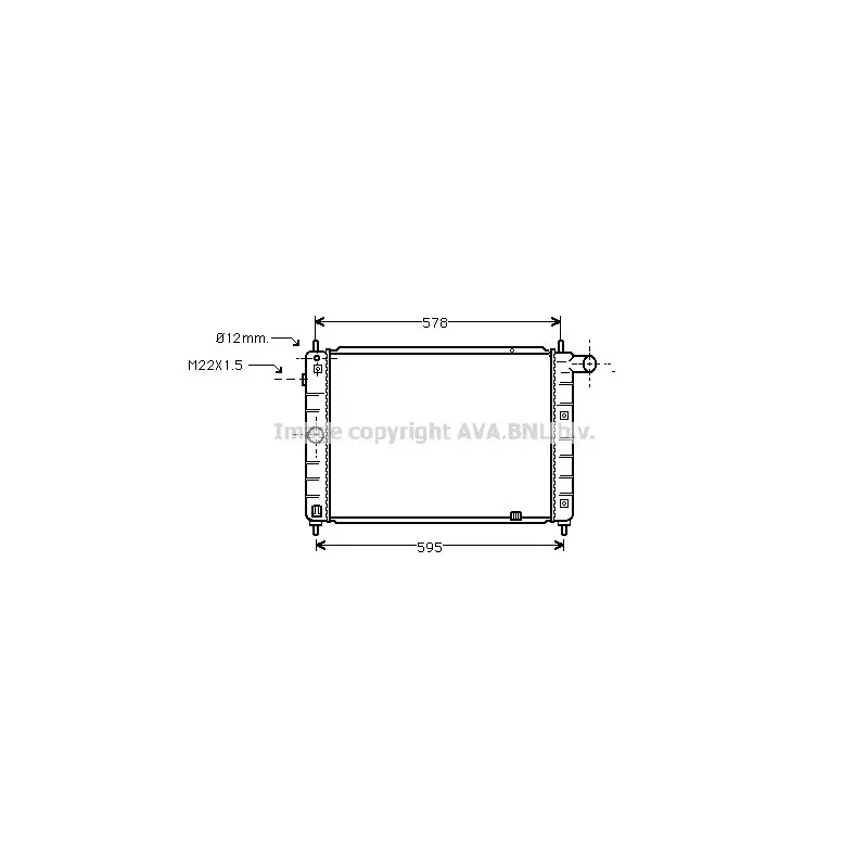 Radiateur, refroidissement du moteur AVA QUALITY COOLING OL2122