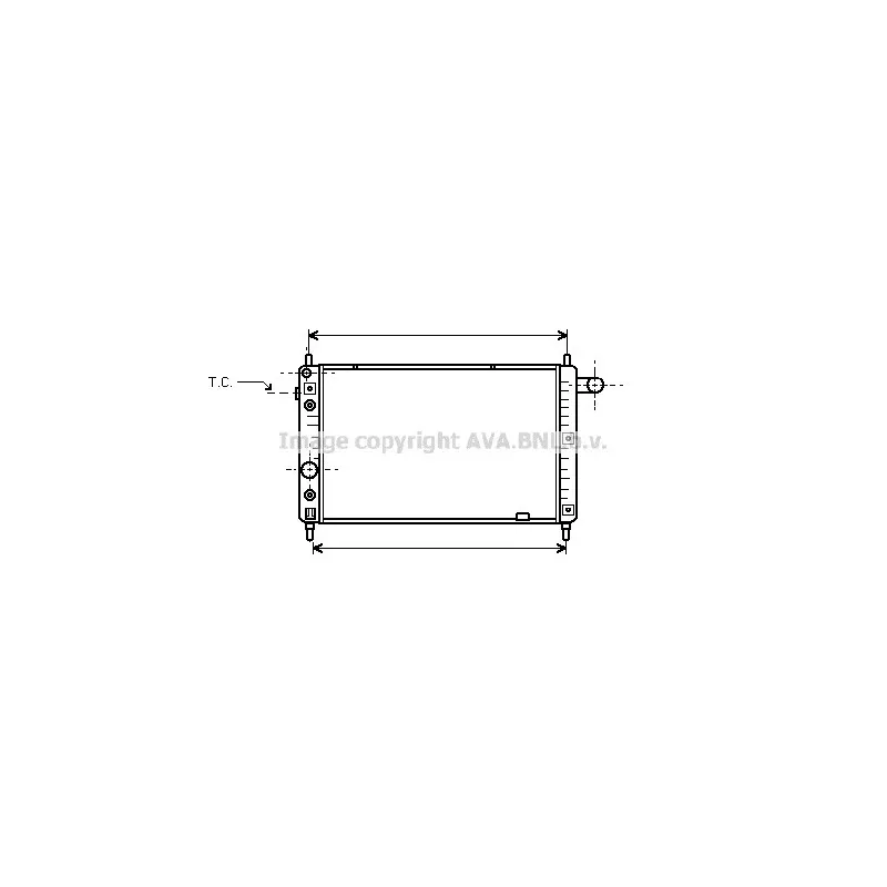 Radiateur, refroidissement du moteur AVA QUALITY COOLING OL2126