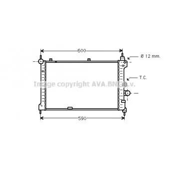 Radiateur, refroidissement du moteur AVA QUALITY COOLING OL2127