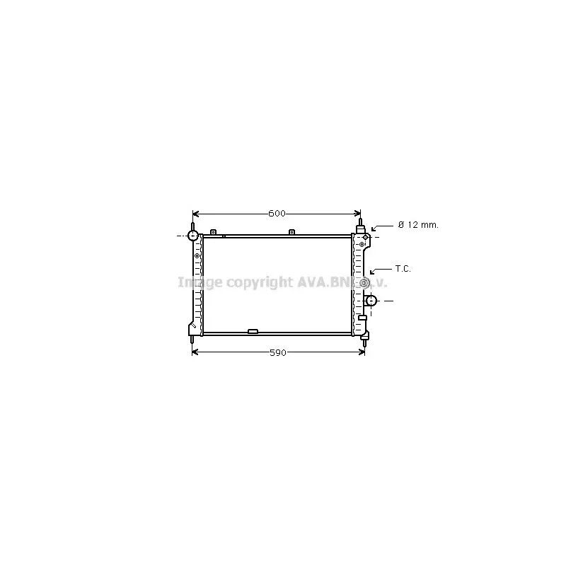 Radiateur, refroidissement du moteur AVA QUALITY COOLING OL2127