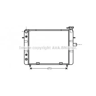 Radiateur, refroidissement du moteur AVA QUALITY COOLING OL2129