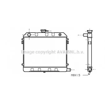 Radiateur, refroidissement du moteur AVA QUALITY COOLING OL2130