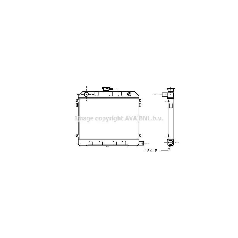 Radiateur, refroidissement du moteur AVA QUALITY COOLING OL2130