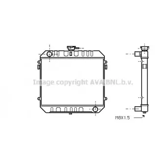 Radiateur, refroidissement du moteur AVA QUALITY COOLING
