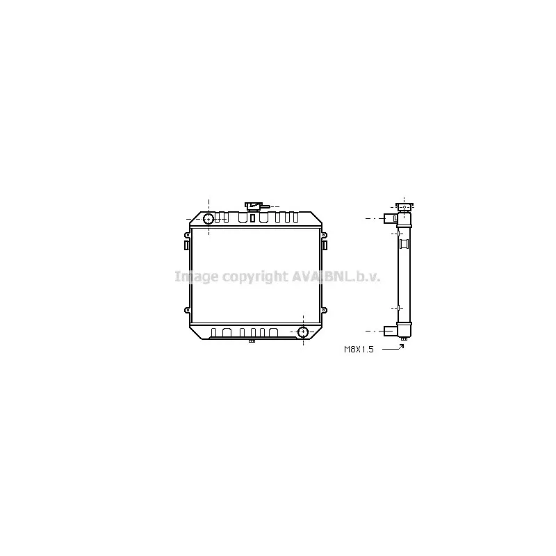 Radiateur, refroidissement du moteur AVA QUALITY COOLING OL2144