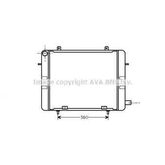 Radiateur, refroidissement du moteur AVA QUALITY COOLING OL2155