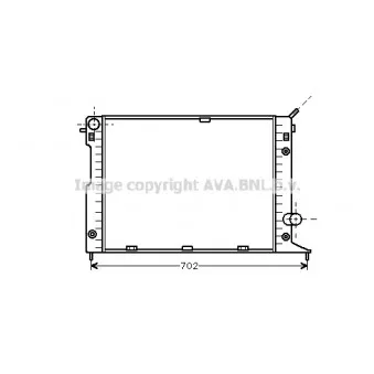 Radiateur, refroidissement du moteur AVA QUALITY COOLING OL2166