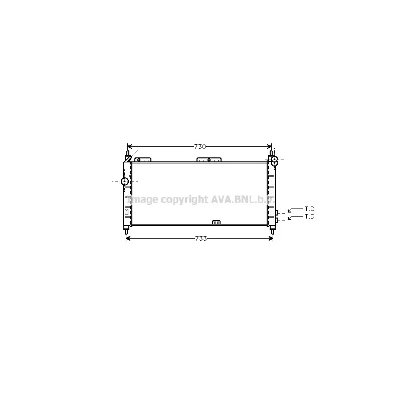 Radiateur, refroidissement du moteur AVA QUALITY COOLING OL2203