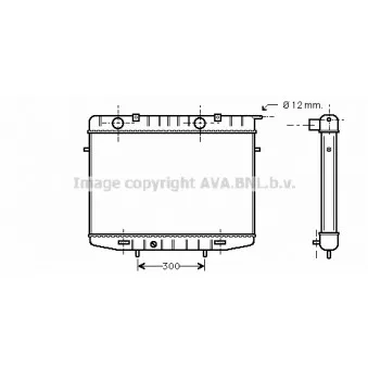 Radiateur, refroidissement du moteur AVA QUALITY COOLING OL2213