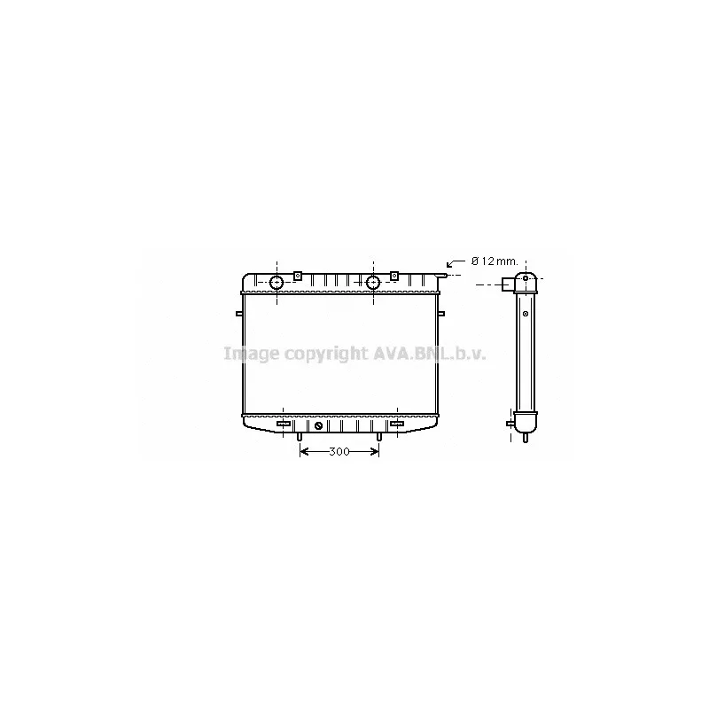 Radiateur, refroidissement du moteur AVA QUALITY COOLING OL2213