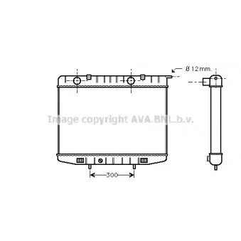 Radiateur, refroidissement du moteur AVA QUALITY COOLING OL2214