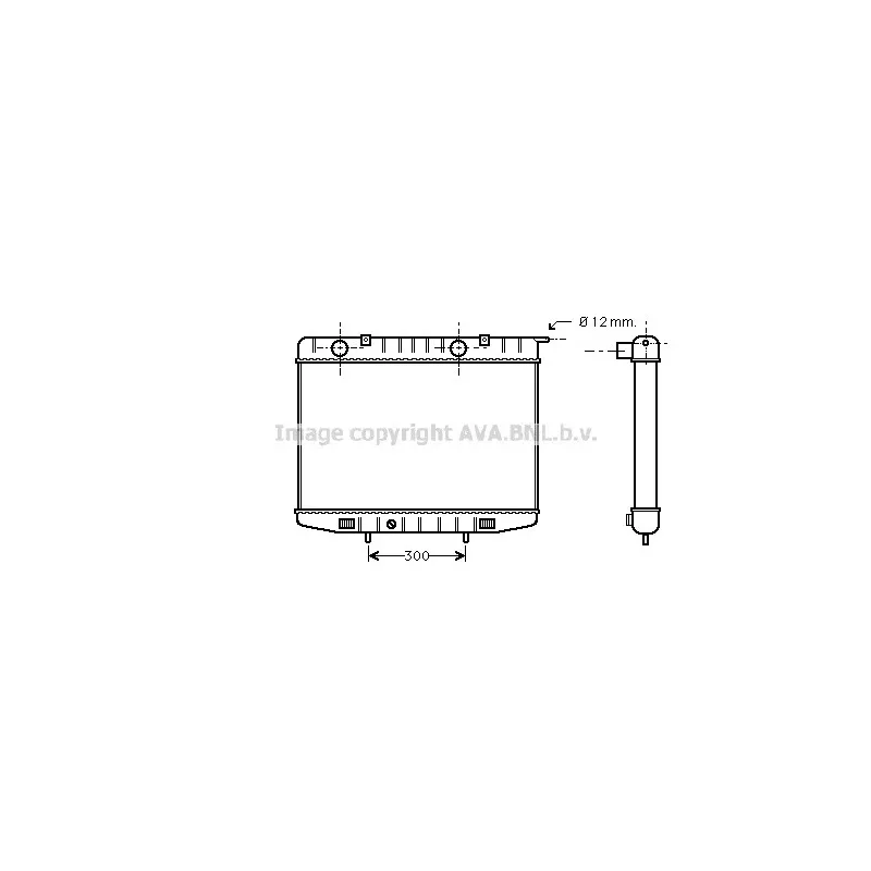 Radiateur, refroidissement du moteur AVA QUALITY COOLING OL2214
