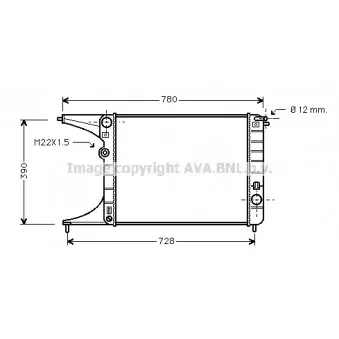 Radiateur, refroidissement du moteur AVA QUALITY COOLING