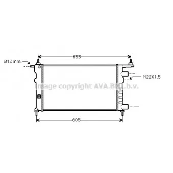 Radiateur, refroidissement du moteur AVA QUALITY COOLING OL2261
