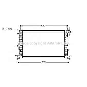 Radiateur, refroidissement du moteur AVA QUALITY COOLING