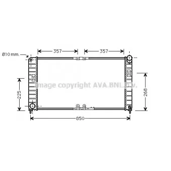 Radiateur, refroidissement du moteur AVA QUALITY COOLING