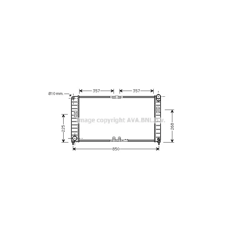 Radiateur, refroidissement du moteur AVA QUALITY COOLING OL2332