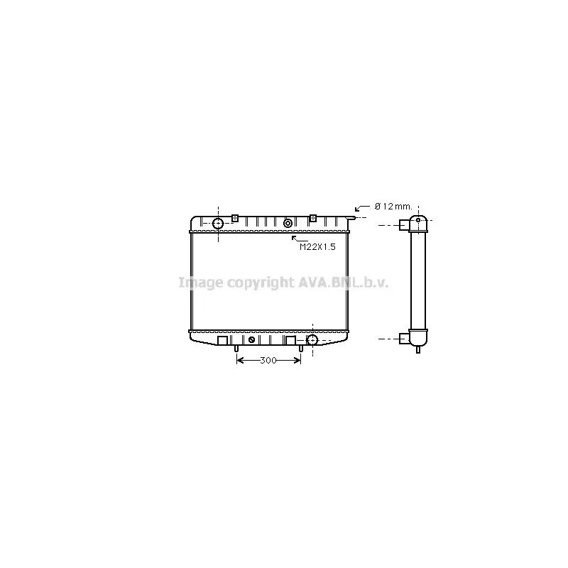 Radiateur, refroidissement du moteur AVA QUALITY COOLING OL2337