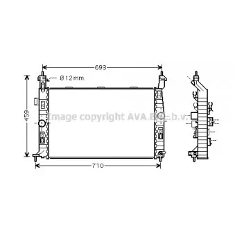 Radiateur, refroidissement du moteur AVA QUALITY COOLING OL2345
