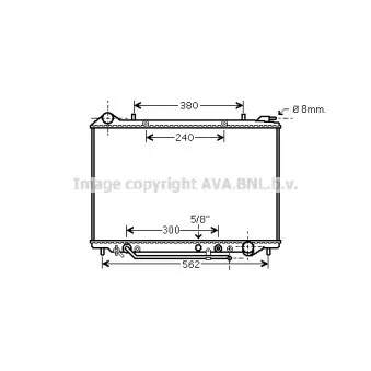 Radiateur, refroidissement du moteur AVA QUALITY COOLING OL2405