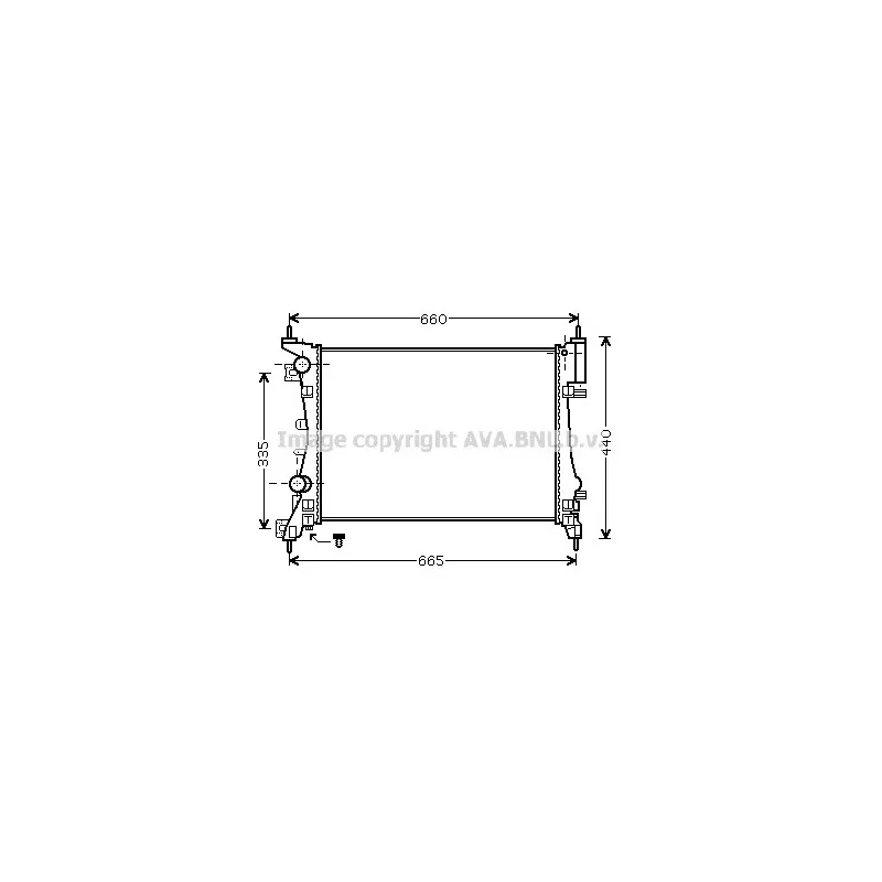 Radiateur, refroidissement du moteur AVA QUALITY COOLING OL2408