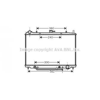 Radiateur, refroidissement du moteur AVA QUALITY COOLING OL2455