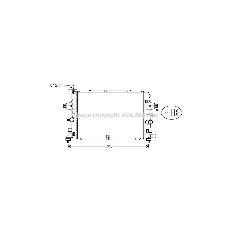 Radiateur, refroidissement du moteur AVA QUALITY COOLING OL2490