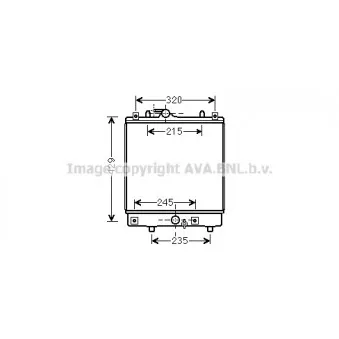 Radiateur, refroidissement du moteur AVA QUALITY COOLING OL2542