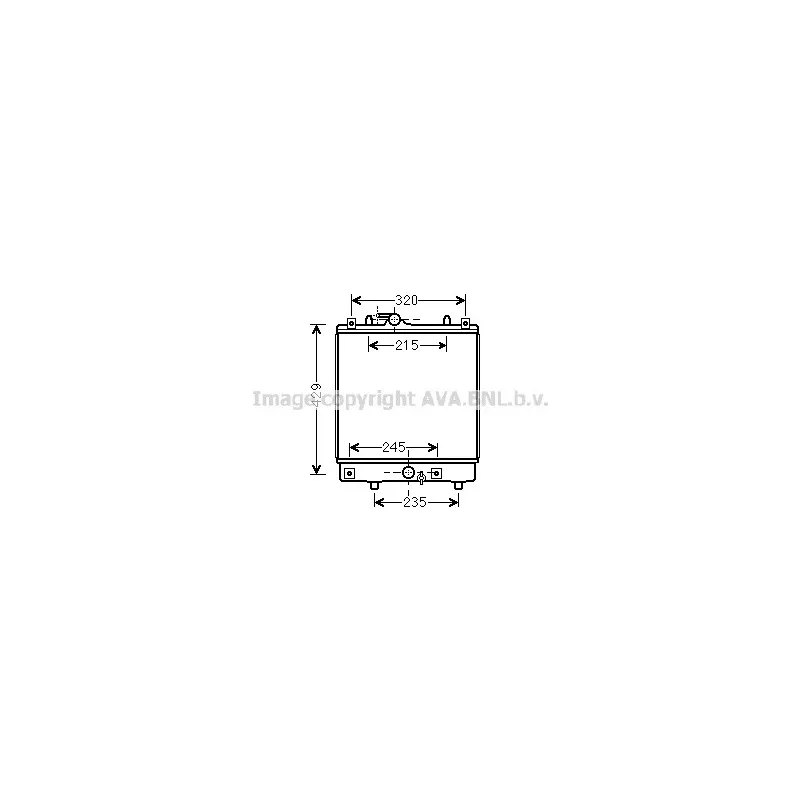 Radiateur, refroidissement du moteur AVA QUALITY COOLING OL2542