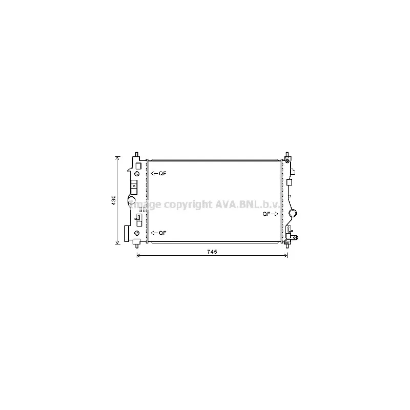 Radiateur, refroidissement du moteur AVA QUALITY COOLING OL2547
