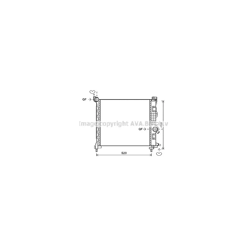 Radiateur, refroidissement du moteur AVA QUALITY COOLING OL2561