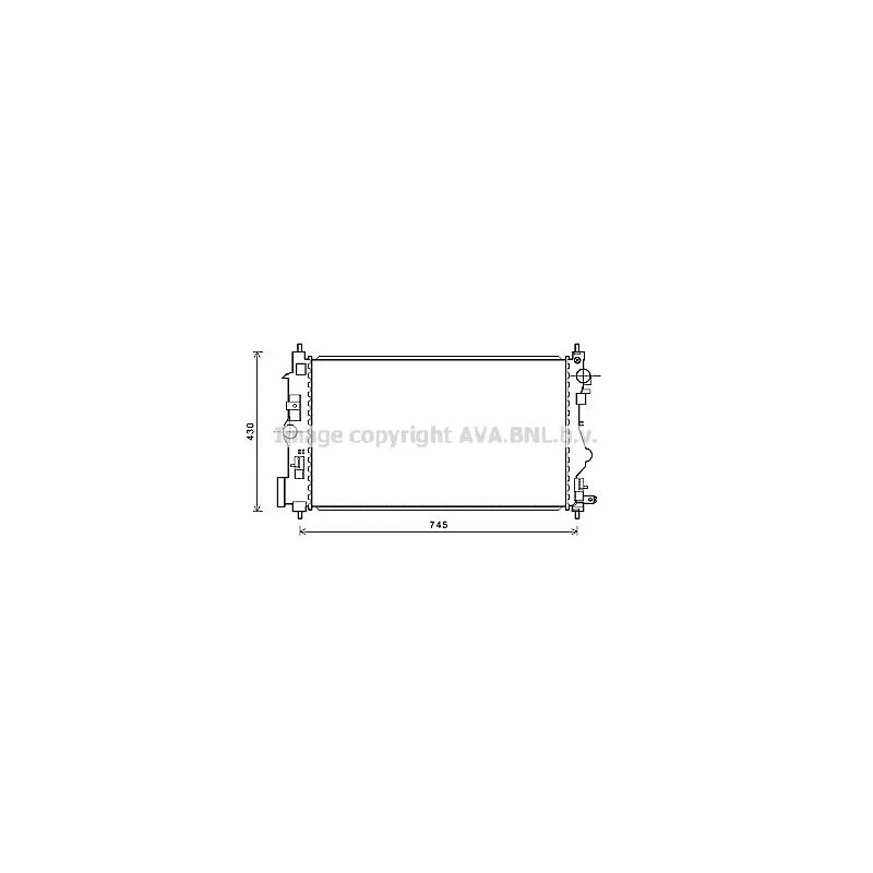 Radiateur, refroidissement du moteur AVA QUALITY COOLING OL2599