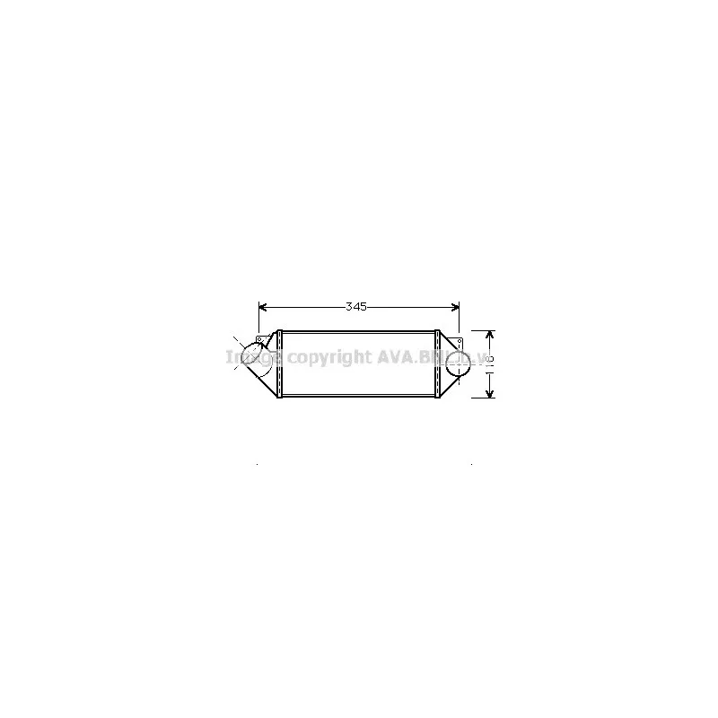 Intercooler, échangeur AVA QUALITY COOLING OL4235