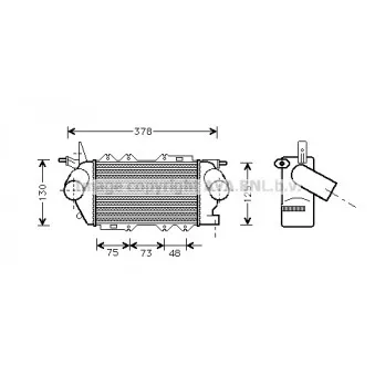 Intercooler, échangeur AVA QUALITY COOLING OL4269