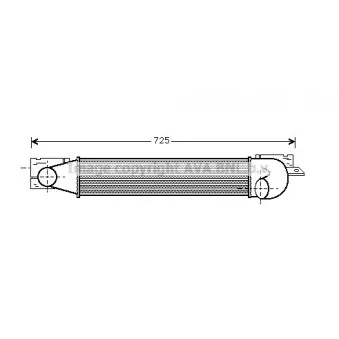Intercooler, échangeur AVA QUALITY COOLING OL4271