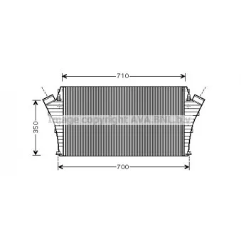 Intercooler, échangeur AVA QUALITY COOLING OL4360